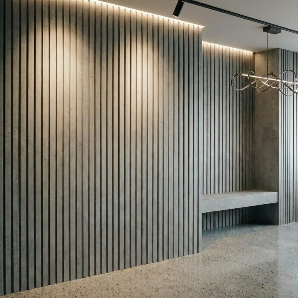 Ripado Cinza Concreto